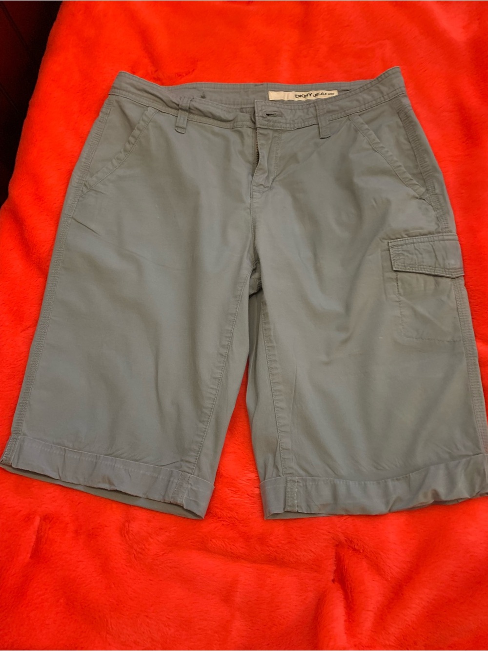 DKNY Olive Cargo Bermuda Shorts